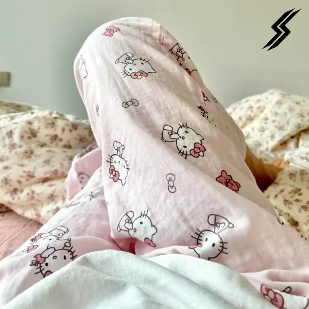 Calça solta de pijama