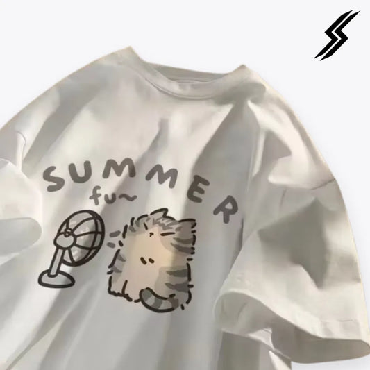 Camiseta animal fofa verão