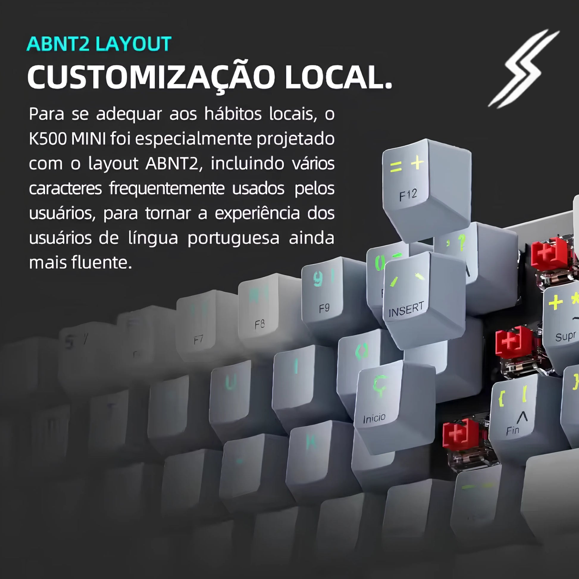 Teclado gamer para streamers